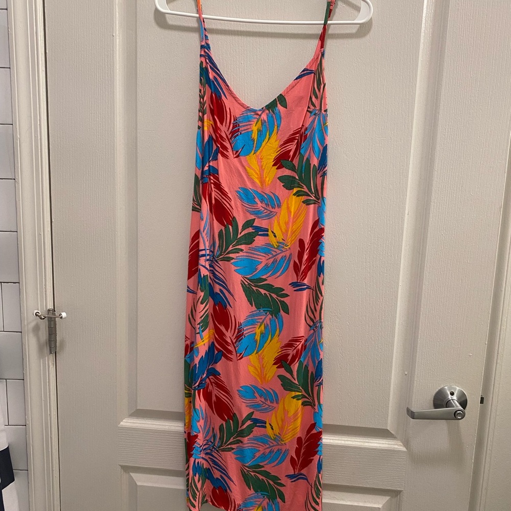 Colorful Tropical Midi Dress